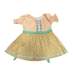 Matilda Jane Girls Size 8 Play Outside Spring Floral Chicks Tunic